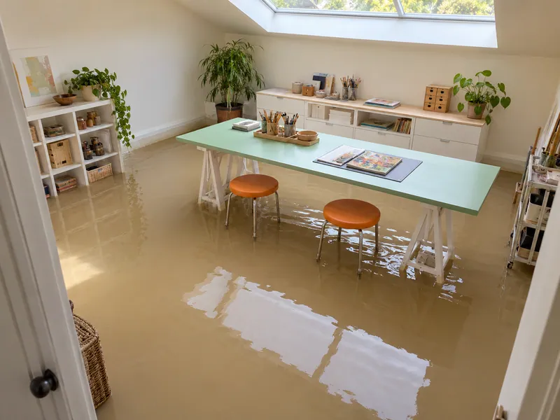 Water Extraction Near Dove Park — standing water around furnishings