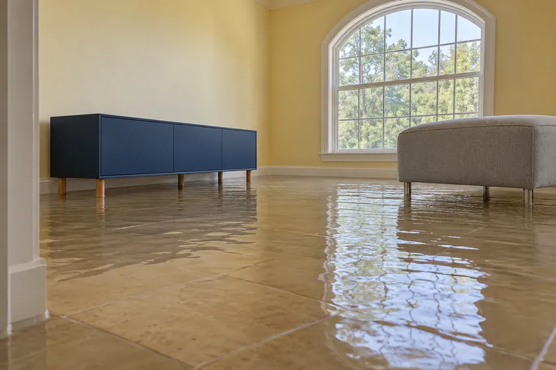 Water Extraction Near Oak Grove Park — standing water around furnishings