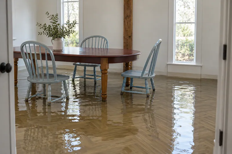 Water Extraction Near Lakeview Park — standing water around furnishings